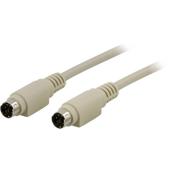 Deltaco PS/2 Keyboard/Mouse Extension Cable, MD6 Male-Male, 3m